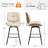 Modern Swivel Faux Leather Counter Stools with Bentwood Back-69321597