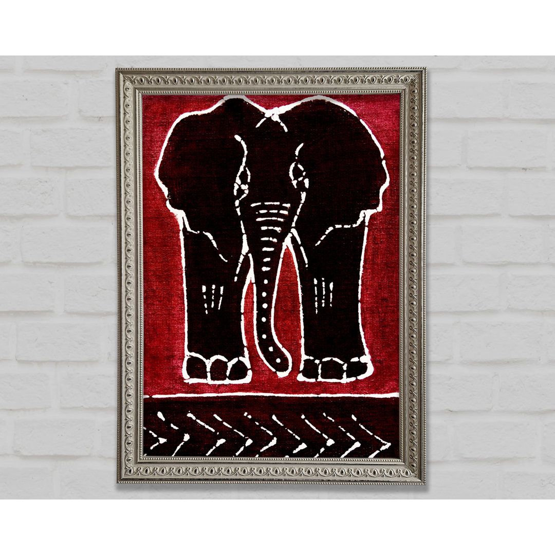 Aborigine Roter Elefant - Druck