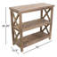 Hollen 32'' W Solid + Manufactured Wood Shelving Unit