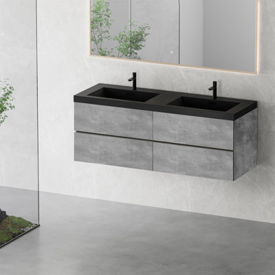 Meuble-lavabo flottant 60 po avec lavabo