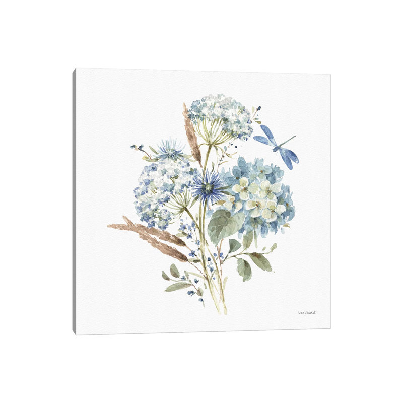 Bohemian Blue VIA 1 Piece Painting on Canvas, 45.72cm H x 45.72cm W x 3.81cm D, Wrapped Canvas