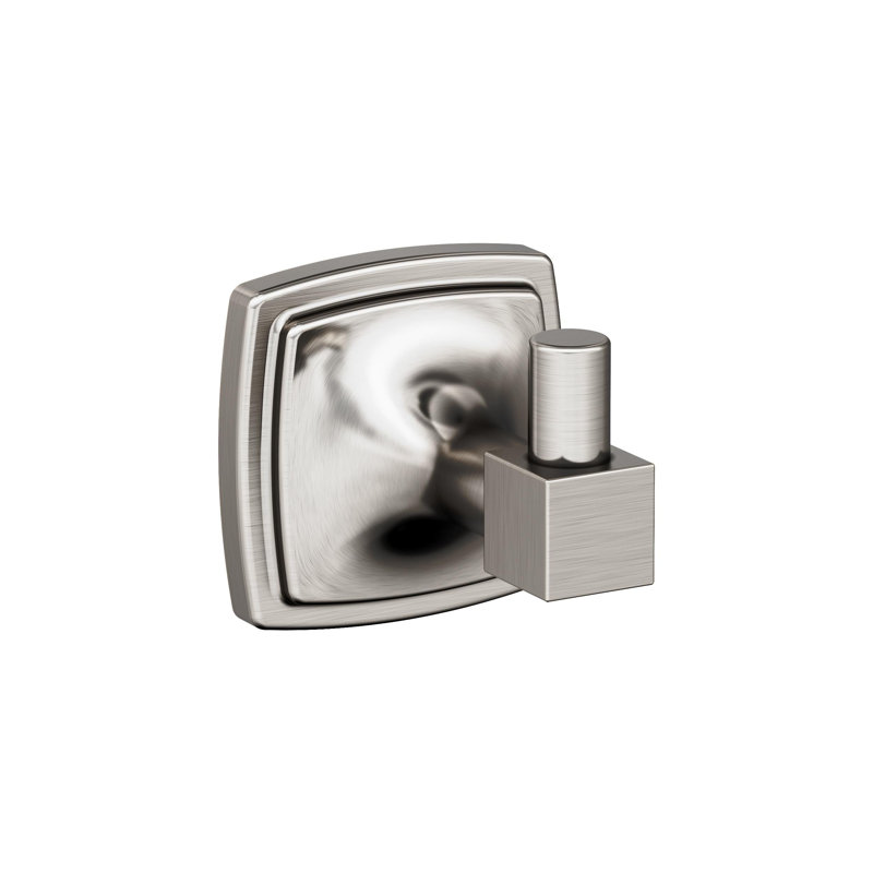Stature Wall Mounted Robe Hook, Brushed Nickel