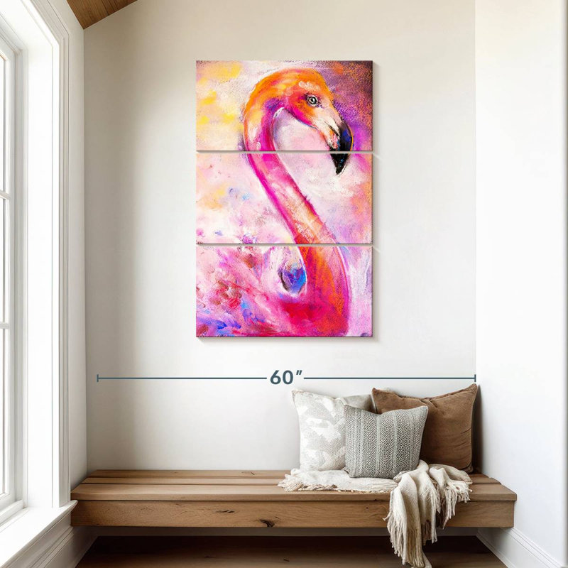 Flamant rose Brampt, H 45 po x l 28 po