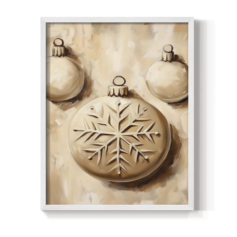 Art des Fêtes de Noël - Série 2 - CDXV, reproduction encadrée - bois massif, H 21 po x l 17 po, Blanc