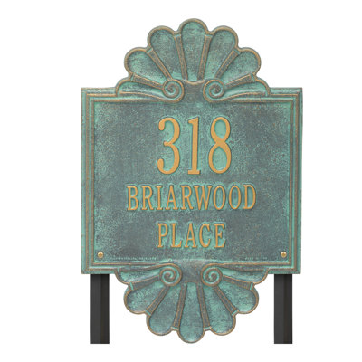 Signature Series 3-Line Lawn Address Sign