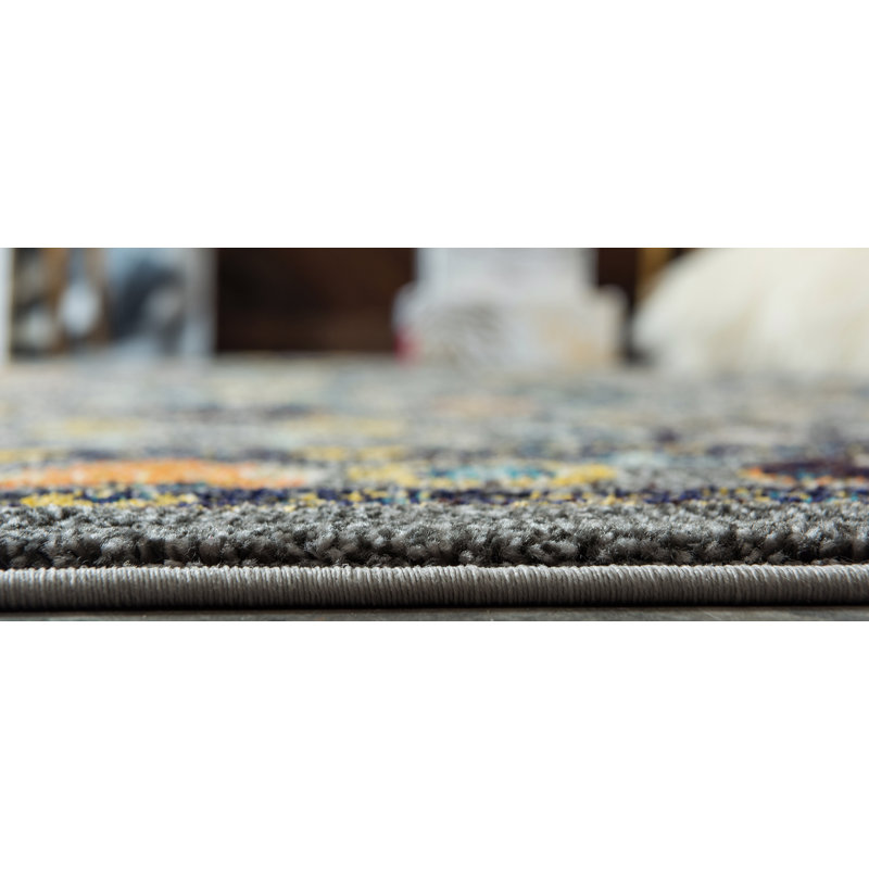 Tapis oriental gris Eddins, Rectangle 5 pi 1 po x 8 pi