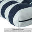Coussin de chaise de patio à dossier haut 2 pièces avec motif capitonné (coussin seulement)-1734678006
