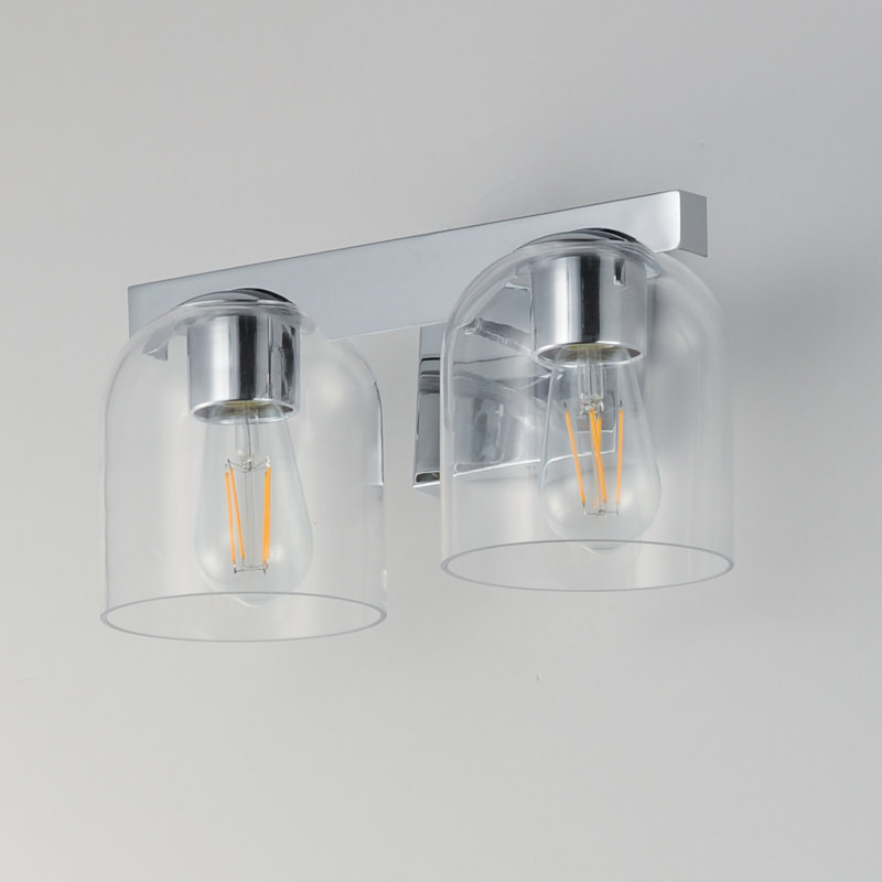 Éclairage pour meuble-lavabo à 2 lumières à intensité variable Galena, Chrome poli