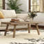 Table basse en bois massif de 43,3 po de largeur avec mortaise et conception Tenon