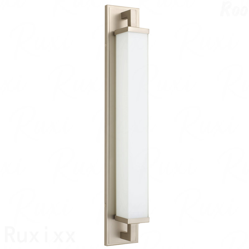 Barre d'éclairage de meuble-lavabo 28 po - Nickel brossé, DEL intégrée, pour salle de bain, H 4,5 po x l 28 po x P 4 po