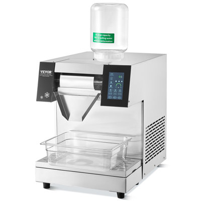 Commercial Snowflake Ice Machine, 573LBS/24H Snowflake Ice Maker, Stainless Steel Ice Shaver Machine, Electric Snow Cone Maker, Air Cooling System for Rapid Heat Dissipation, for Bakery, Cafe