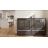 47.04" Solid Wood Sideboard Buffet Cabinet with Acrylic Doors and 2 Drawers, Modern Storage Console for Dining Room and Kitchen, Black Finish