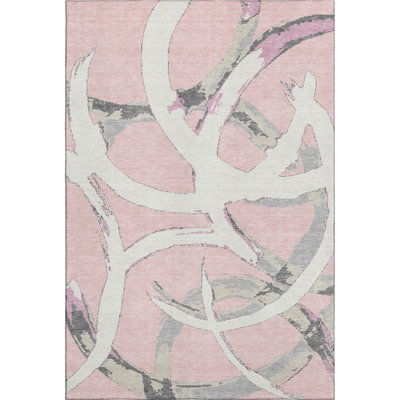 Premium Machine Washable Mayfield AMF1022 Circles Rug