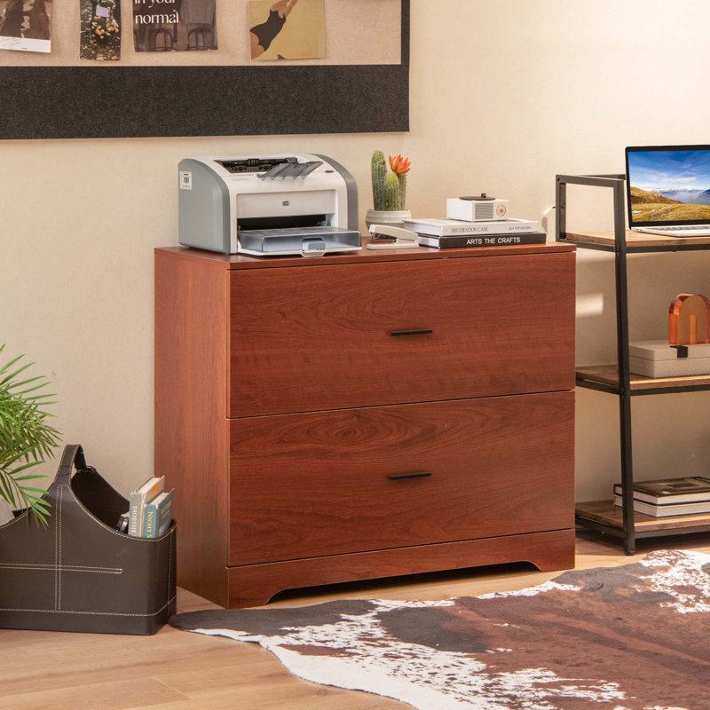 Bertenshaw 35.5'' Wide 2 -Drawer File Cabinet, Walnut