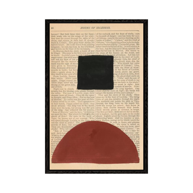 Modern Prose IV 1 Piece Wall Art on Canvas, 66.04 cm H x 45.72 cm W, Black Framed