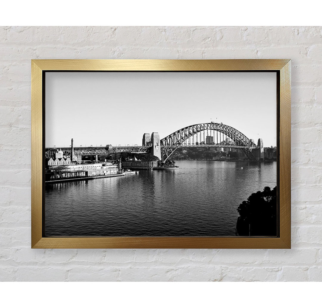 Sydney Harbour Retro - Einzelner Bilderrahmen Kunstdrucke