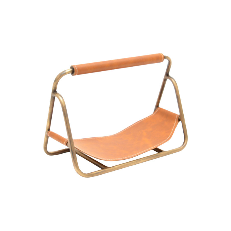  Kindling Holder, Antique Brass