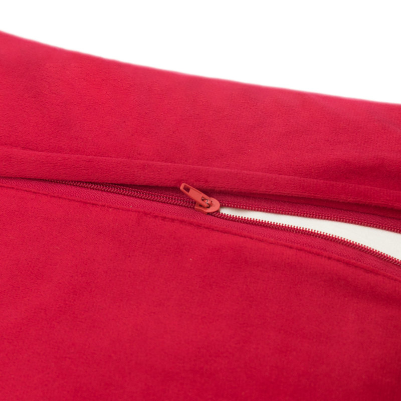 Sequined Velvet Pillow Cover, Red