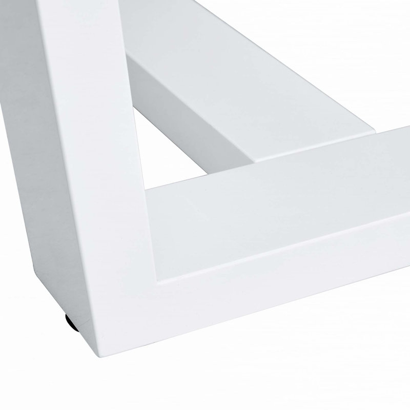 Glass Top Dining Table, White