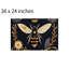 Tapis de bain Lovely Gold Bee Flower, 36 X 24