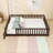 Queen Size Floor Bed With Guardrails And Slats-417473714