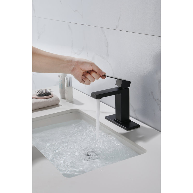 Bathroom Faucet,Single Handle Bathroom Vanity Sink Faucet, Matte Black