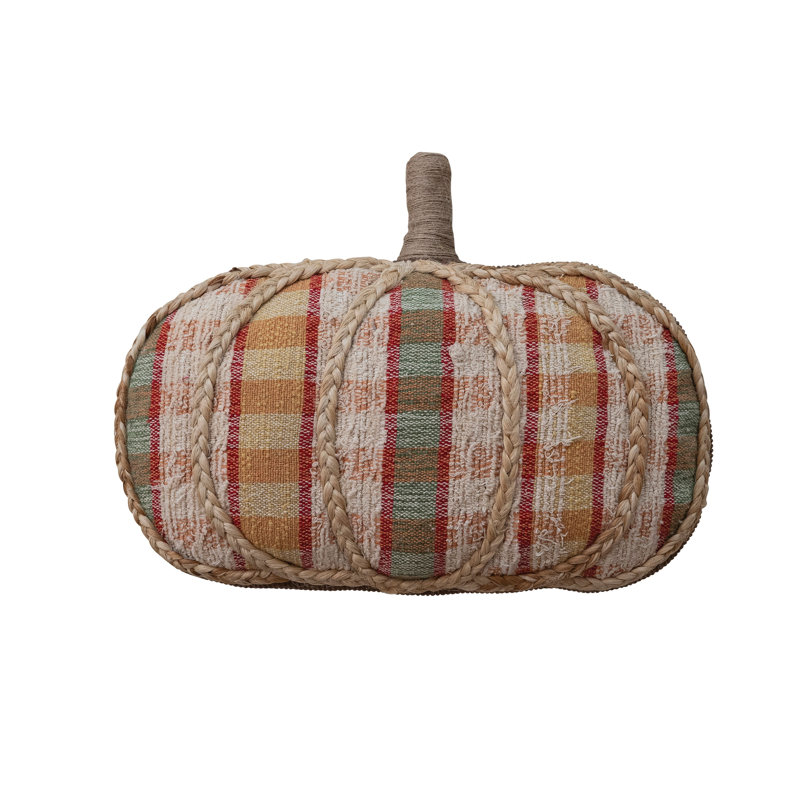 Coussin en coton touffeté à carreaux