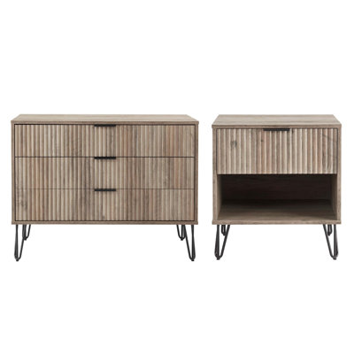 Dumbo 2-Piece Bedroom Set with Dresser and Nightstand by Manhattan Comfort