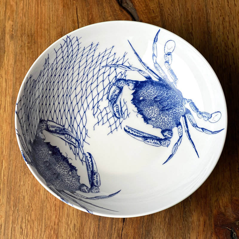 Crab Porcelain Serving Bowl
