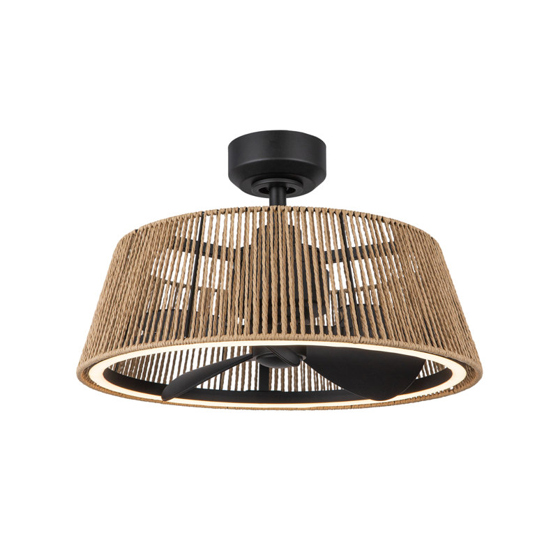 Ventilateur de plafond 24 po Isla, Noir mat, Noir mat