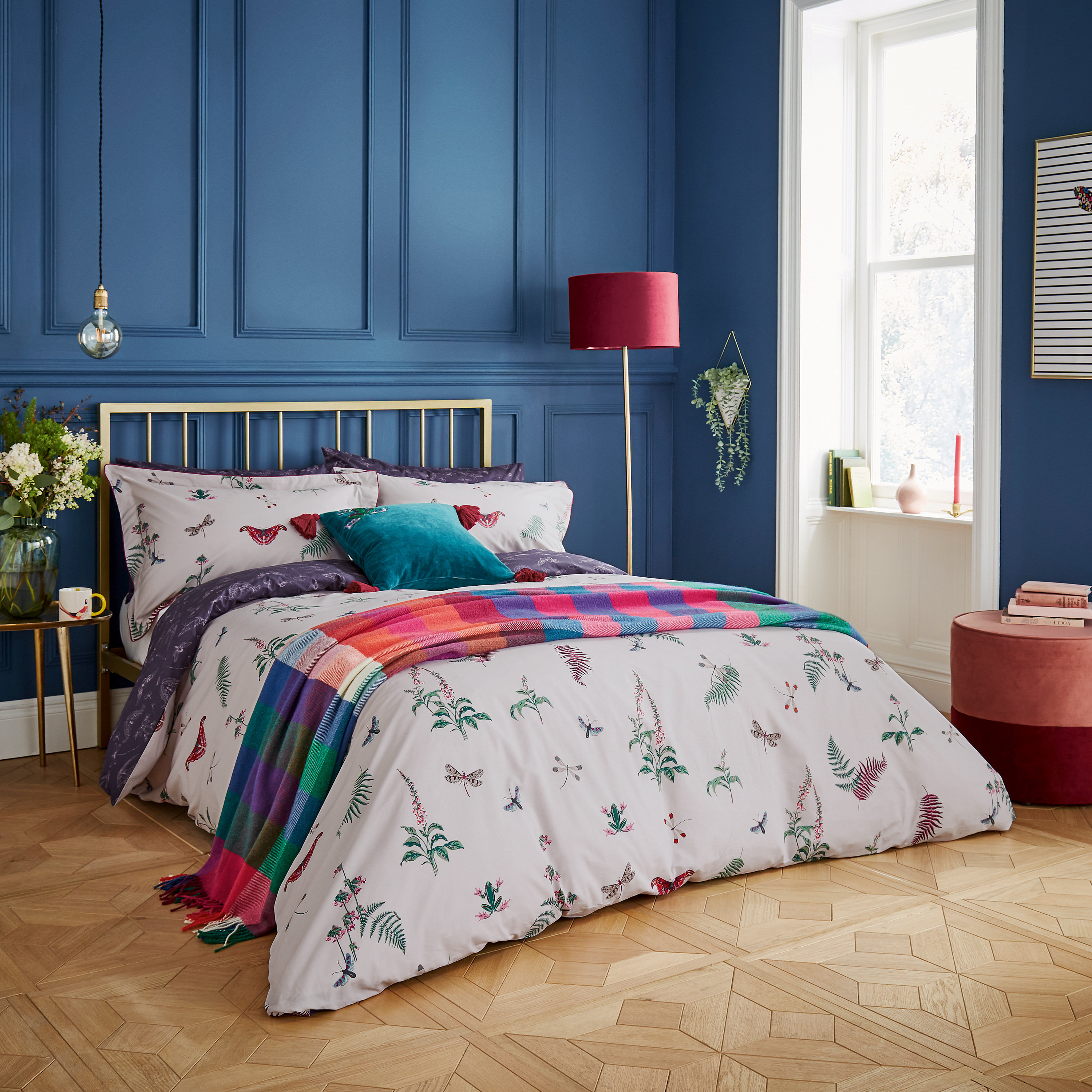 Joules Pink & Green Floral Bedding