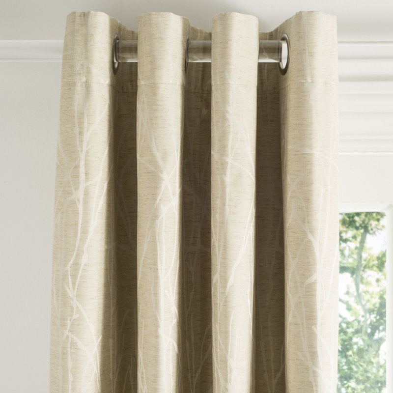 Oates Linen Blend Room Darkening Curtain Single Panel, 52" W x 84" L