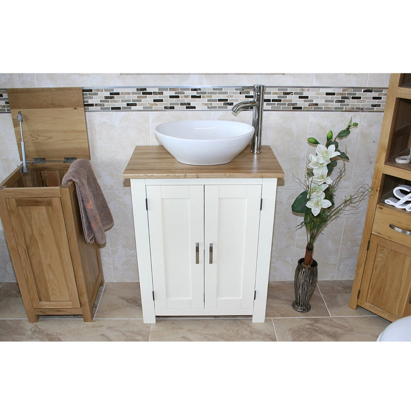 Robinsonville 650mm Single Bathroom Vanity with Vessel Ceramic Basin