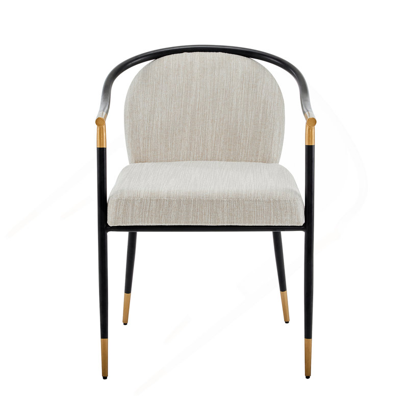Modern Upholstered Dining Chair, Beige