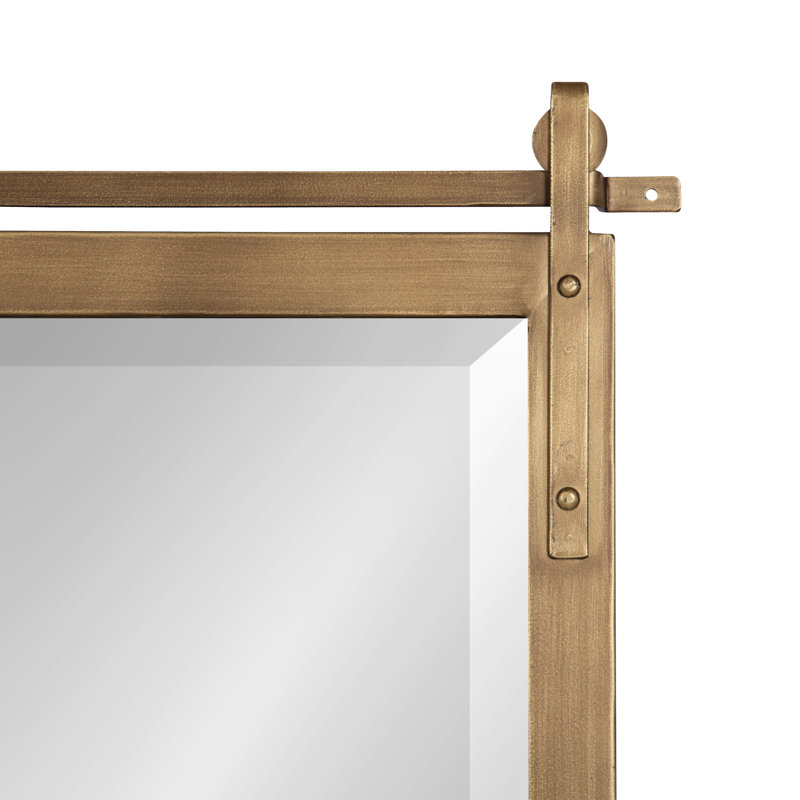 Bernett Metal Rectangle Mirror, 32.5''H x 22''W, Gold