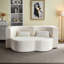 Lit convertible pliant, lit double, velours côtelé beige, structure en mousse, 2 coussins, sans assemblage, convient aux appartements de petite taille-1932809077