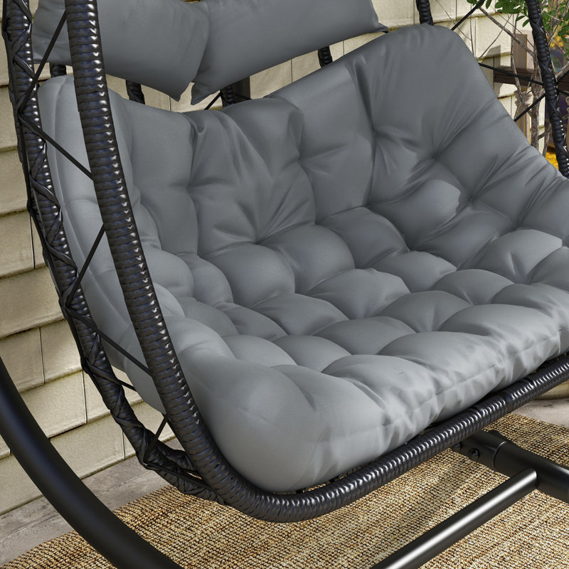 Adao Rattan Double Swing Chair