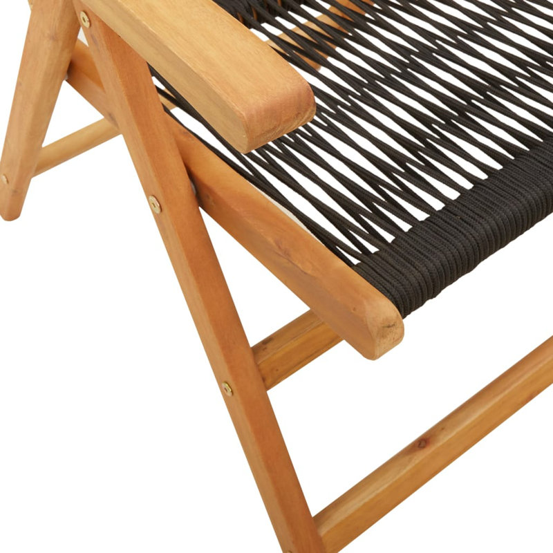 Annemasse Patio Dining Accent Chair, Black