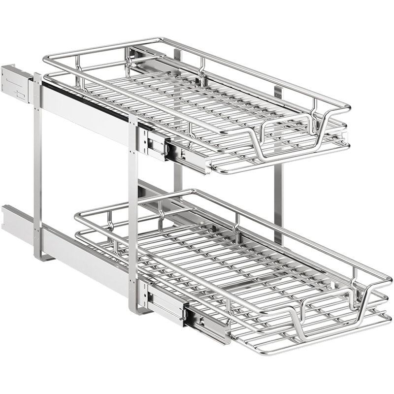 2-Tier Kitchen Cabinet,Pull Out Cabinet Organizer