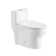 Tucson 26" Depth 1.1/1.6 GPF Siphonic Jet Dual Flush Elongated Compact One-Piece Toilet (Seat Included)