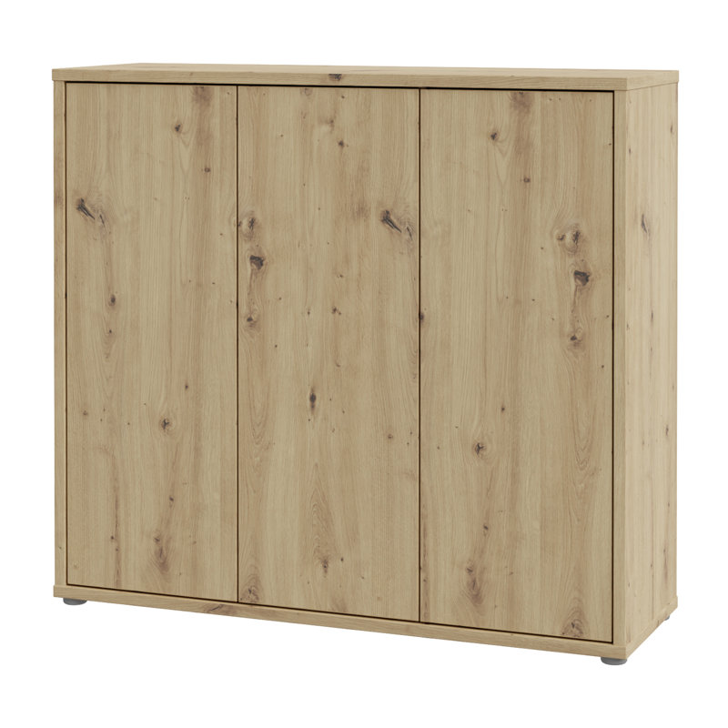 Chadwic 20 Pair Shoe Storage Cabinet, Oak Wood
