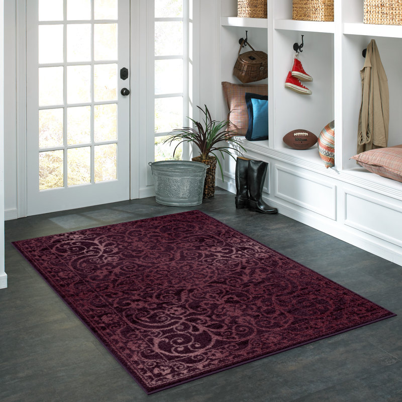 Dreyfuss Oriental Intense Purple Area Rug, Rectangle 7' x 10', Purple