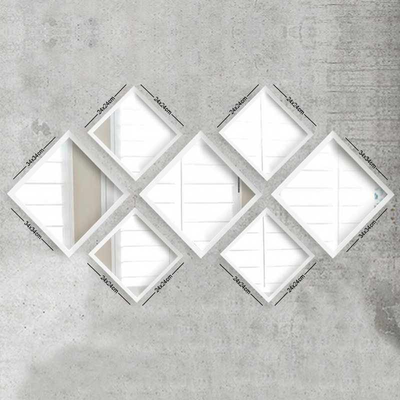 Mundt Plastic Flat Mirror Set, White