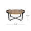 Tables de patio modernes, table basse d'extérieur industrielle en bois d'acacia et en métal