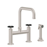 Bridge Kitchen Faucet With Sidespray - Quad Spout