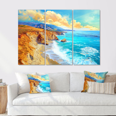 Golden Coast of California III - ensemble d'art mural californien