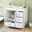 Armoire de salle de bain 19,7 po, meuble-lavabo blanc spacieux et blanc, solution pratique