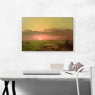 " Sunset Marshland " by Martin Johnson Heade Painting Print