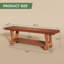 Banc de 55 po en bois massif, banc de bout long à 2 niveaux-1294476473