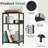 3 Tier Record Player Storage Cabinet Table Stand,Living Room Bedroom Office-1547367435
